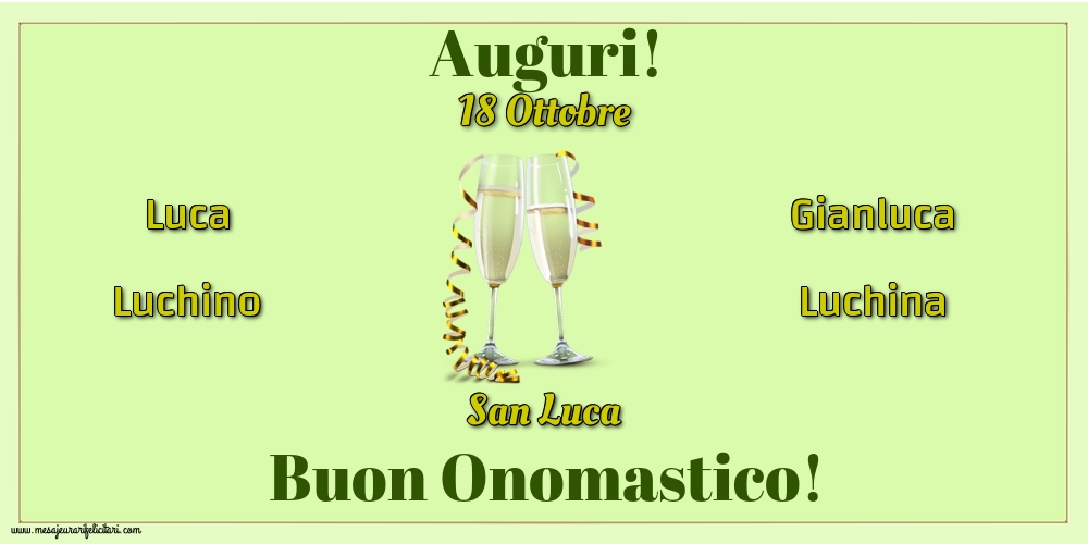 18 Ottobre - San Luca