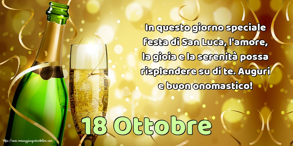 San Luca 18 Ottobre - 18 Ottobre - Auguri e buon onomastico!