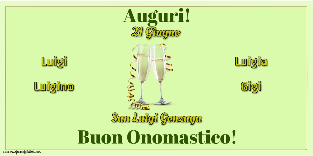 21 Giugno - San Luigi Gonzaga