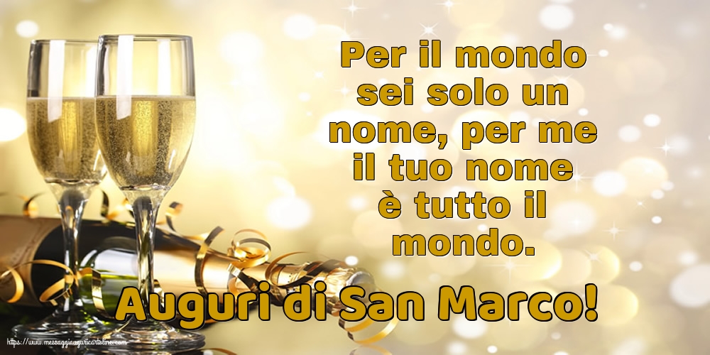 Auguri di San Marco!