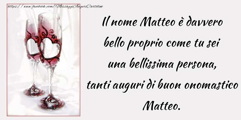 Tanti auguri di buon onomastico Matteo
