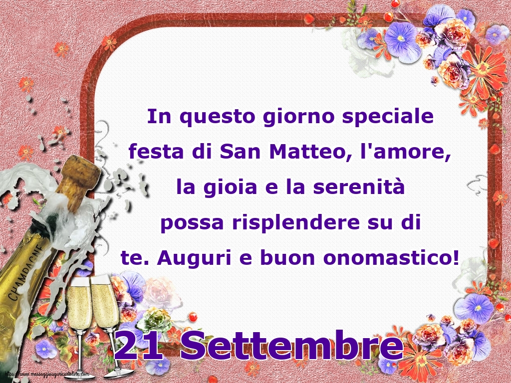 San Matteo 21 Settembre - 21 Settembre - Auguri e buon onomastico!