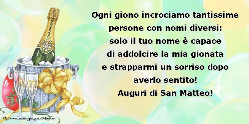 San Matteo Auguri di San Matteo!