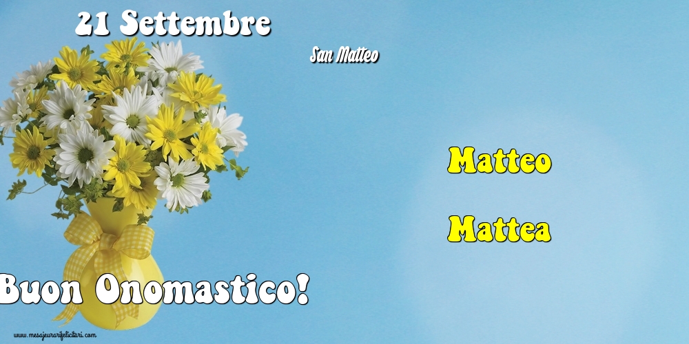 21 Settembre - San Matteo