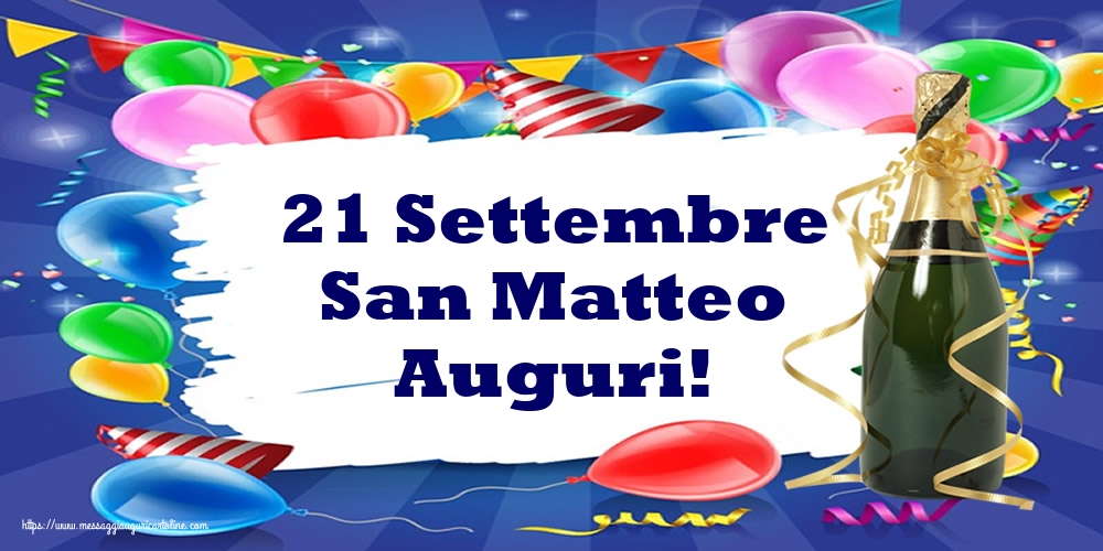 21 Settembre San Matteo Auguri!