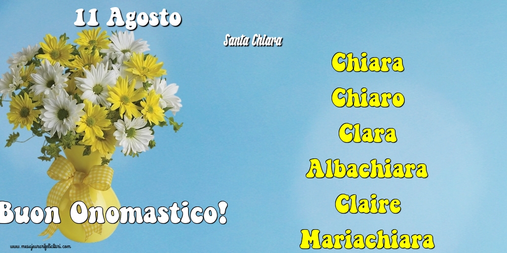 11 Agosto - Santa Chiara