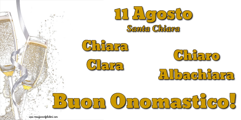 11 Agosto - Santa Chiara