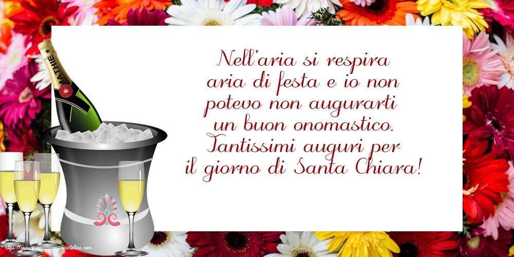 Santa Chiara Tantissimi auguri per il giorno di Santa Chiara!