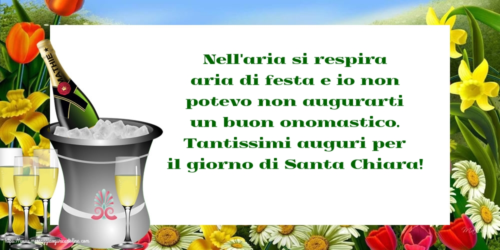 Tantissimi auguri per il giorno di Santa Chiara!