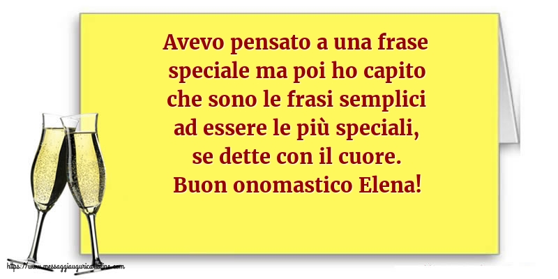 Buon onomastico Elena!
