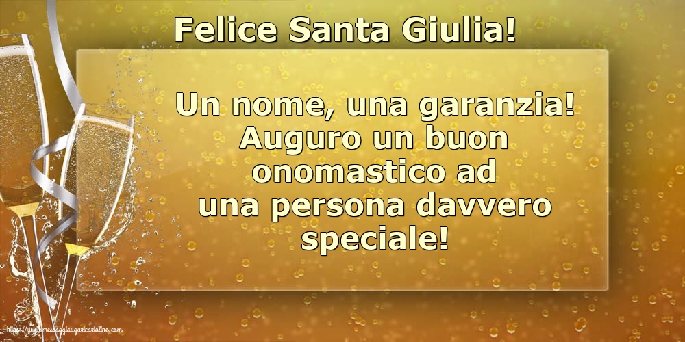 Santa Giulia Felice Santa Giulia!