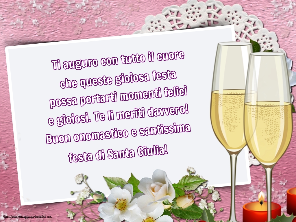 Santa Giulia Buon onomastico e santissima festa di Santa Giulia!