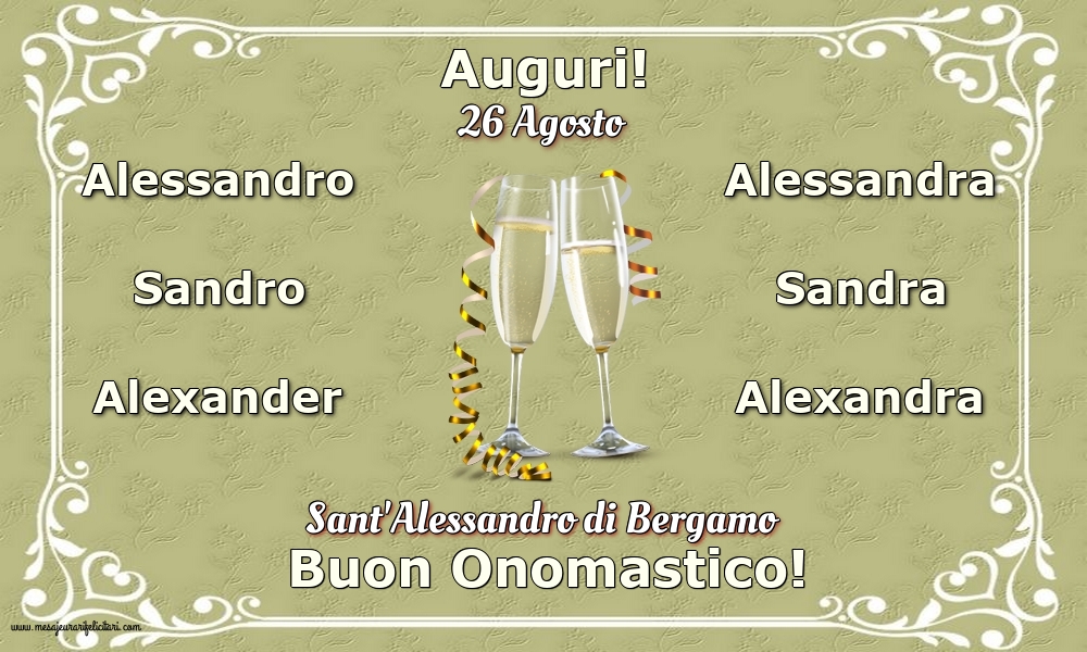 26 Agosto - Sant'Alessandro di Bergamo