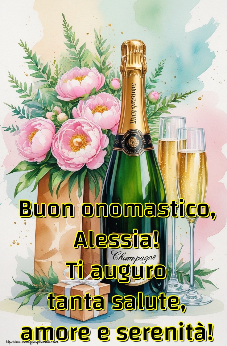Buon onomastico, Alessia! Ti auguro tanta salute, amore e serenità!