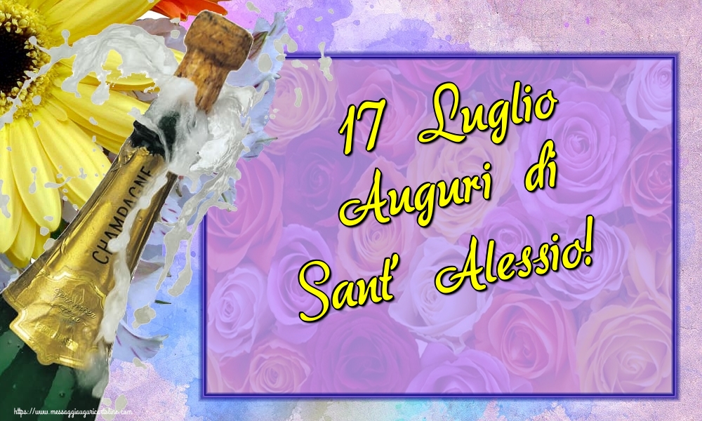 Cartoline di Sant' Alessio - 17 Luglio Auguri di Sant' Alessio! - messaggiauguricartoline.com