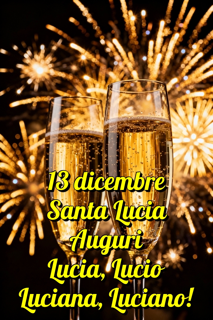 13 dicembre Santa Lucia Auguri Lucia, Lucio Luciana, Luciano!