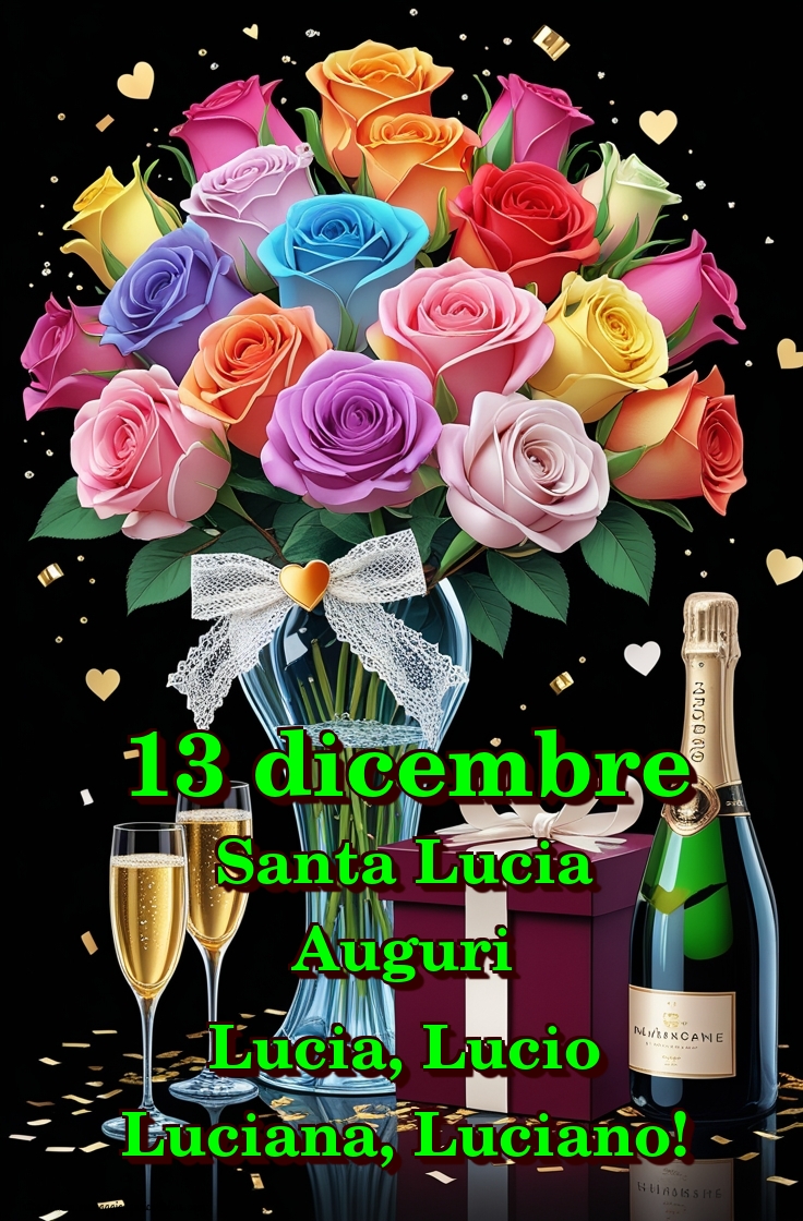 13 dicembre Santa Lucia Auguri Lucia, Lucio Luciana, Luciano!