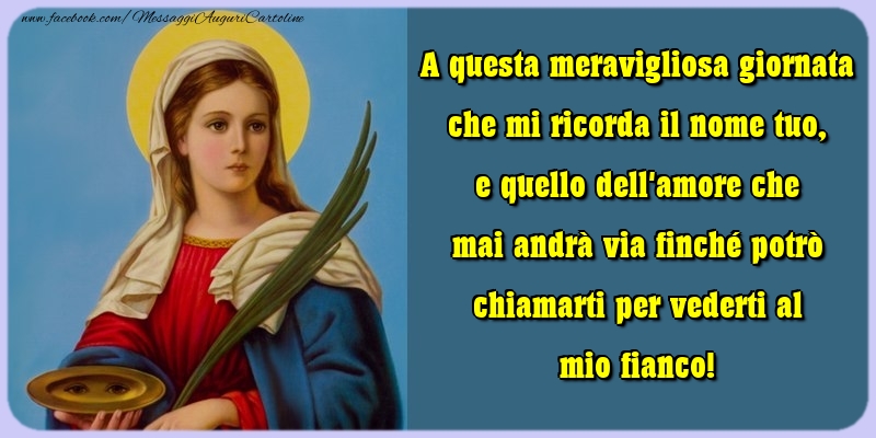 A questa meravigliosa giornata che mi ricorda il nome tuo