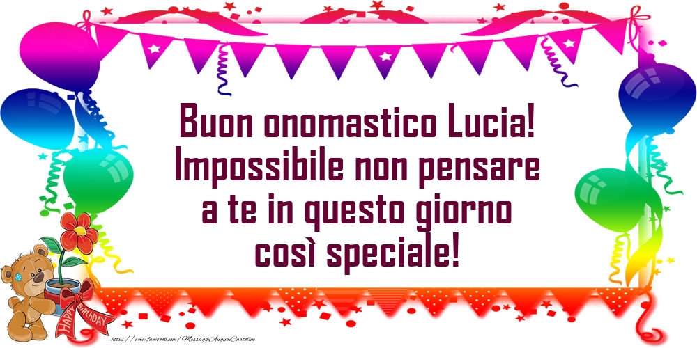 Buon onomastico Lucia!