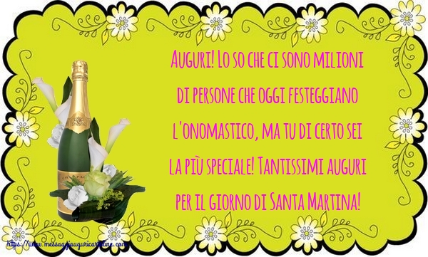 Santa Martina Tantissimi auguri per il giorno di Santa Martina!