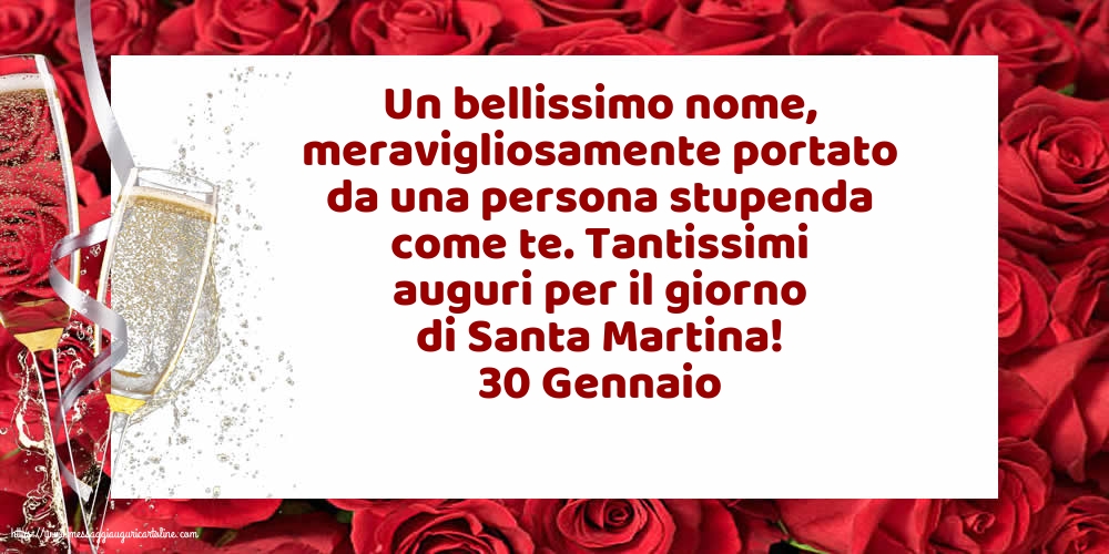 Santa Martina 30 Gennaio - Tantissimi auguri per il giorno di Santa Martina!