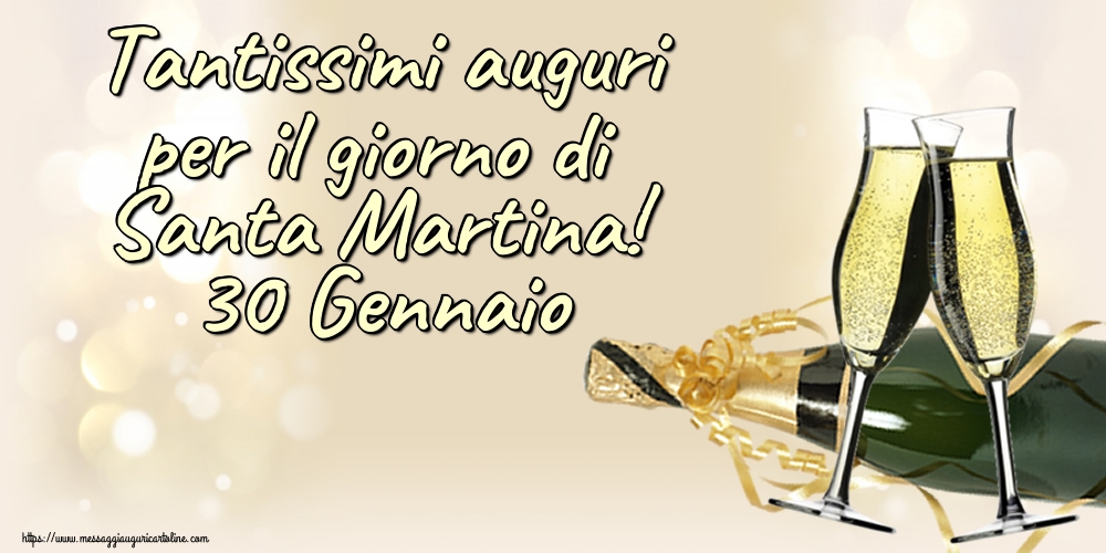 Cartoline di Santa Martina - Tantissimi auguri per il giorno di Santa Martina! 30 Gennaio - messaggiauguricartoline.com