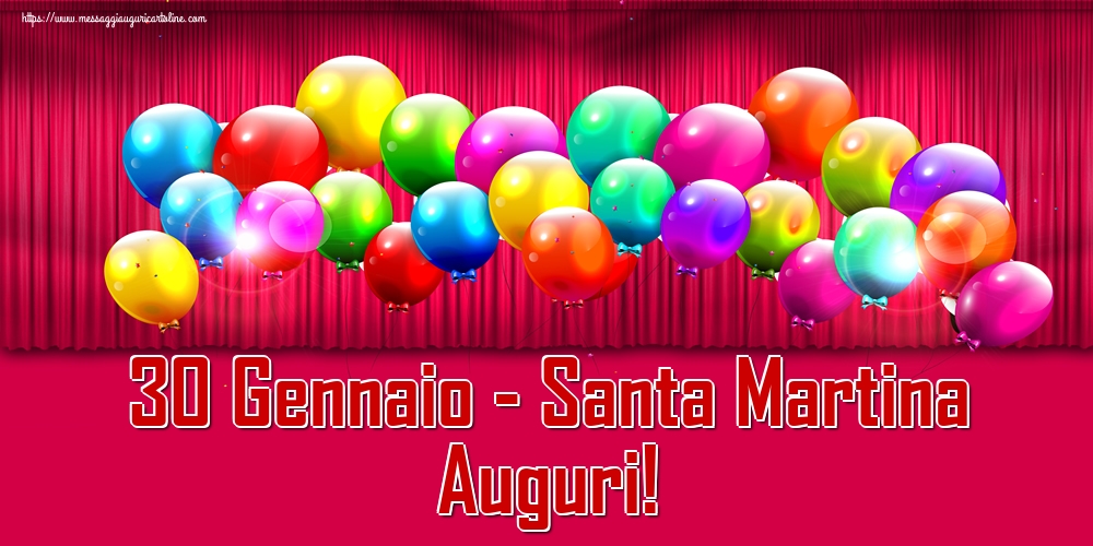 Cartoline di Santa Martina - 30 Gennaio - Santa Martina Auguri! - messaggiauguricartoline.com