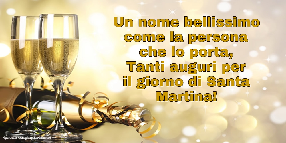 Santa Martina Tanti auguri per il giorno di Santa Martina!
