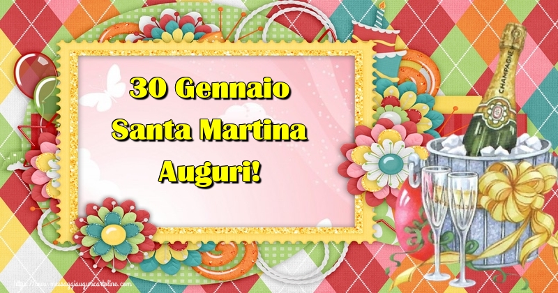 Cartoline di Santa Martina - 30 Gennaio Santa Martina Auguri! - messaggiauguricartoline.com