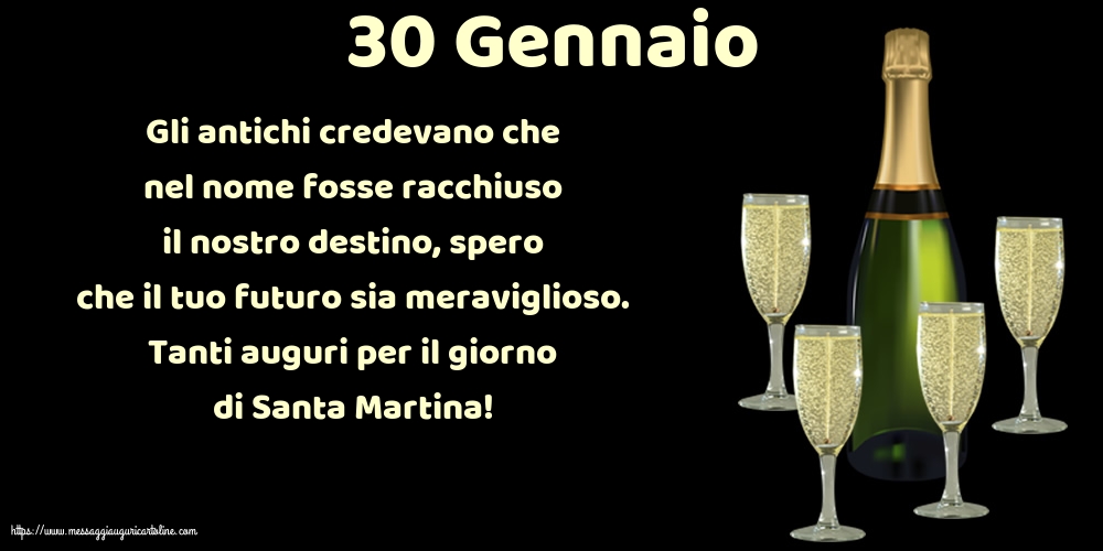 Santa Martina 30 Gennaio - Tanti auguri per il giorno di Santa Martina!