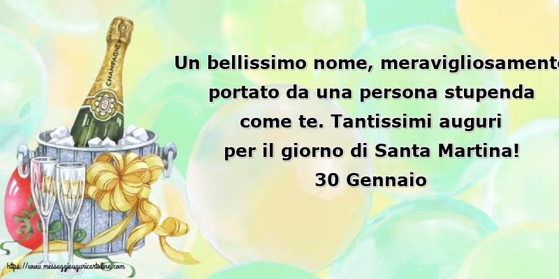 Santa Martina 30 Gennaio - Tantissimi auguri per il giorno di Santa Martina!