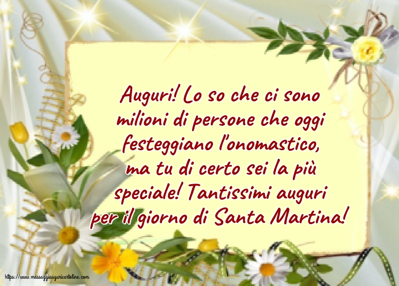 Tantissimi auguri per il giorno di Santa Martina!