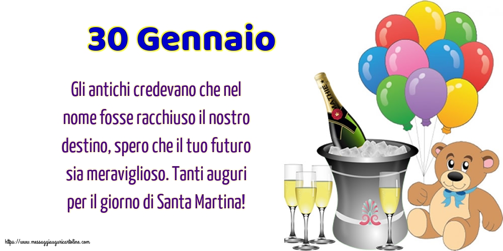 Santa Martina 30 Gennaio - Tanti auguri per il giorno di Santa Martina!
