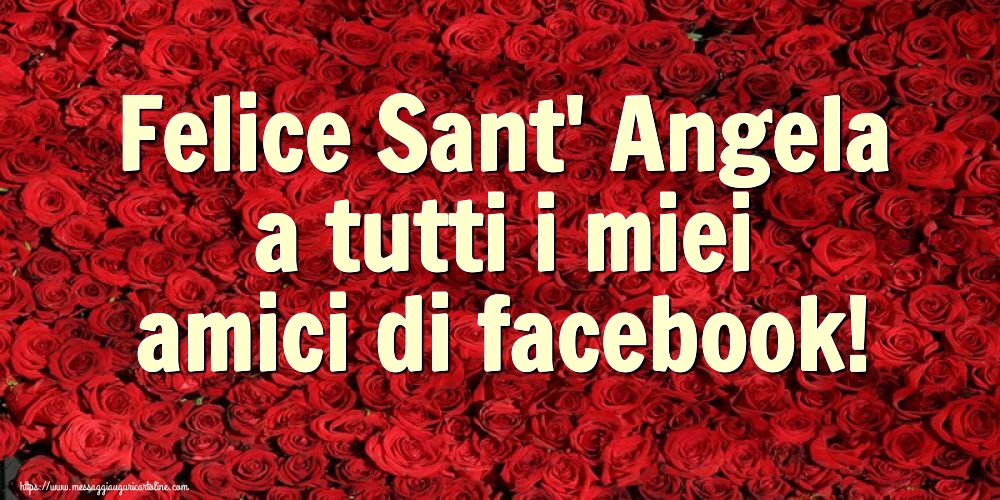 Felice Sant' Angela a tutti i miei amici di facebook!