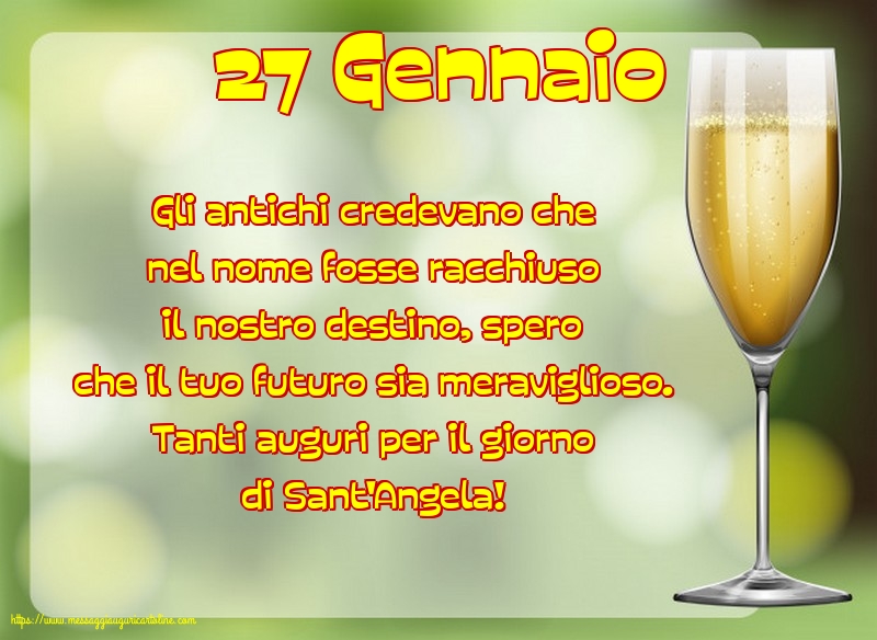 27 Gennaio - Tanti auguri per il giorno di Sant'Angela!