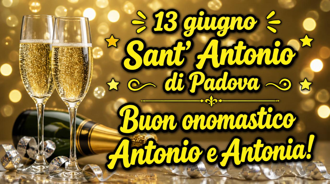 13 giugno Sant' Antonio di Padova Buon onomastico Antonio e Antonia!