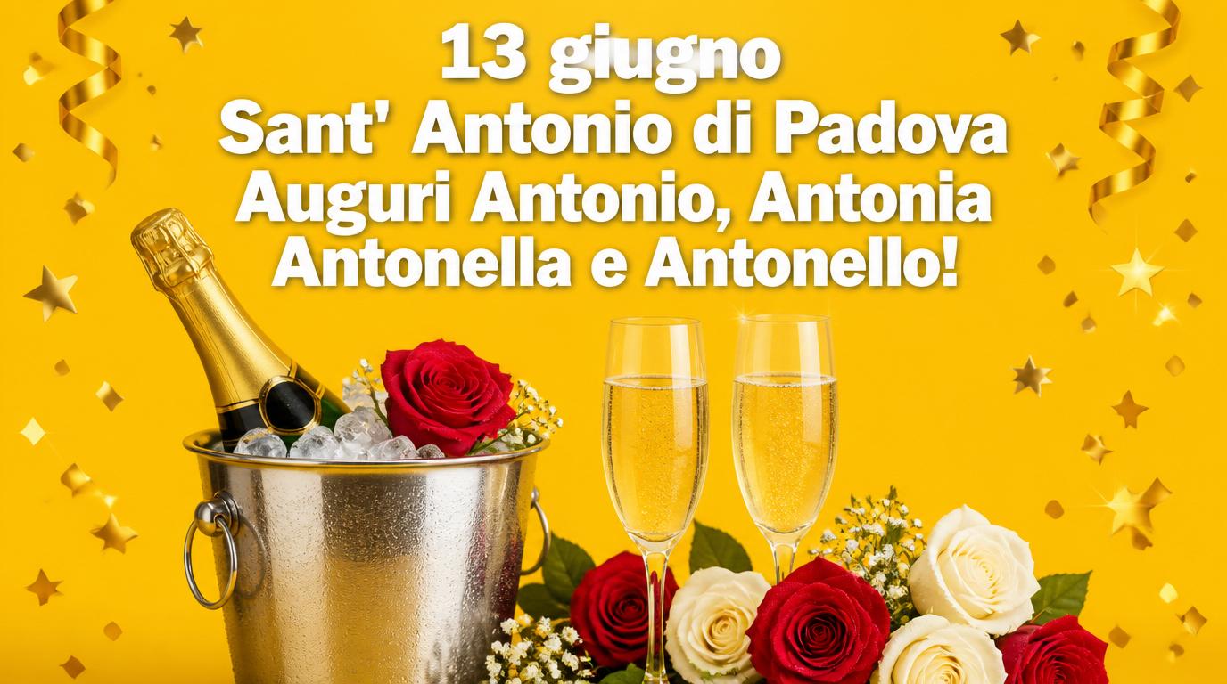 13 giugno Sant' Antonio di Padova Buon onomastico Antonio e Antonia!