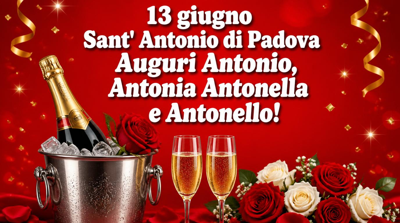 13 giugno Sant' Antonio di Padova Buon onomastico Antonio e Antonia!