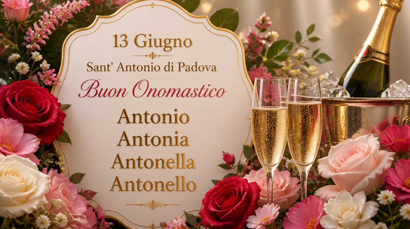 13 giugno Sant' Antonio di Padova Buon onomastico Antonio e Antonia!