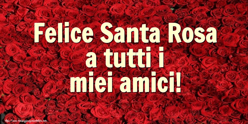 Felice Santa Rosa a tutti i miei amici!