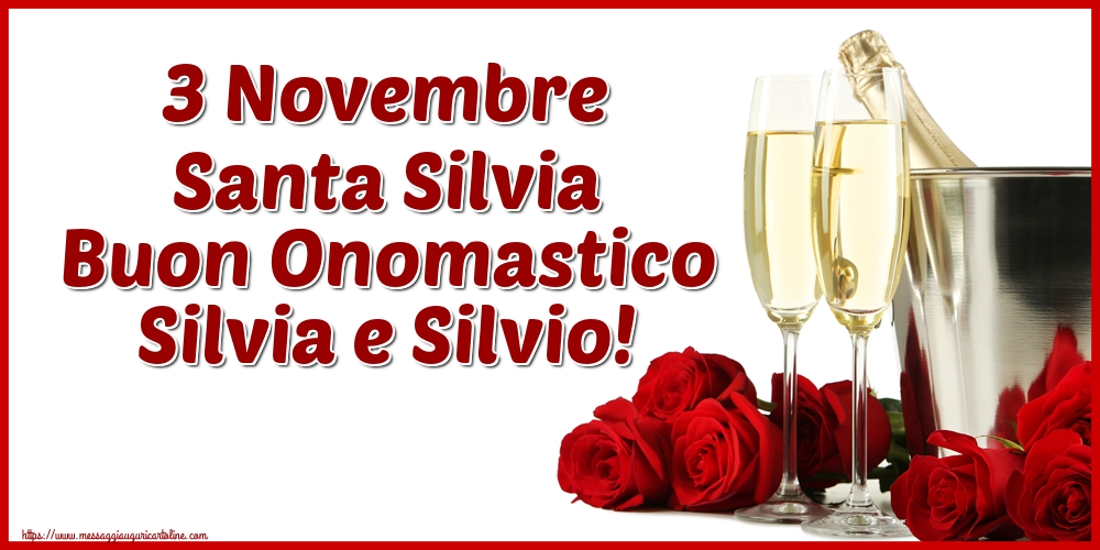 3 Novembre Santa Silvia Buon Onomastico Silvia e Silvio!