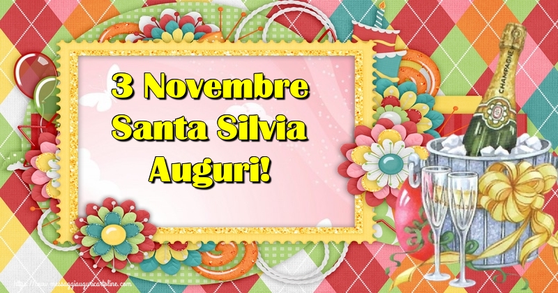 3 Novembre Santa Silvia Auguri!
