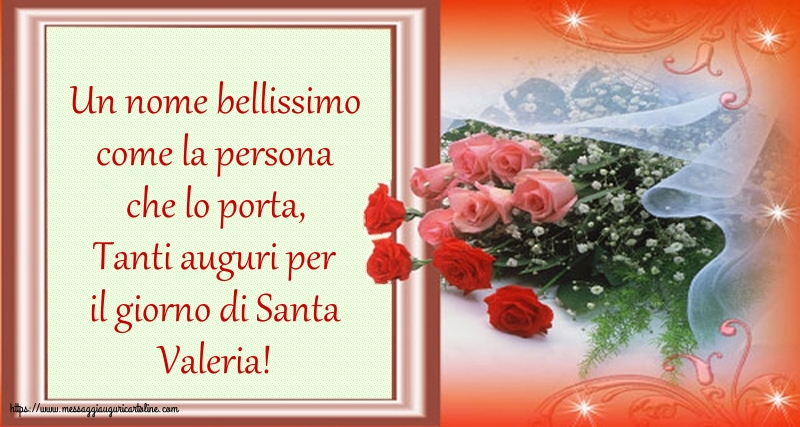 Tanti auguri per il giorno di Santa Valeria!