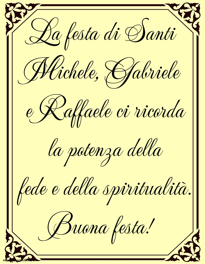 La festa di Santi Michele, Gabriele e Raffaele