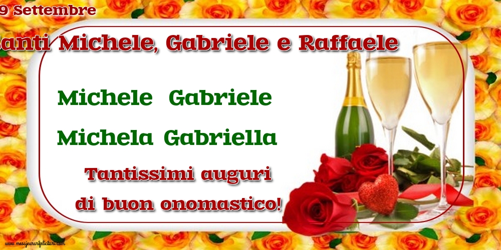 29 Settembre - Santi Michele, Gabriele e Raffaele