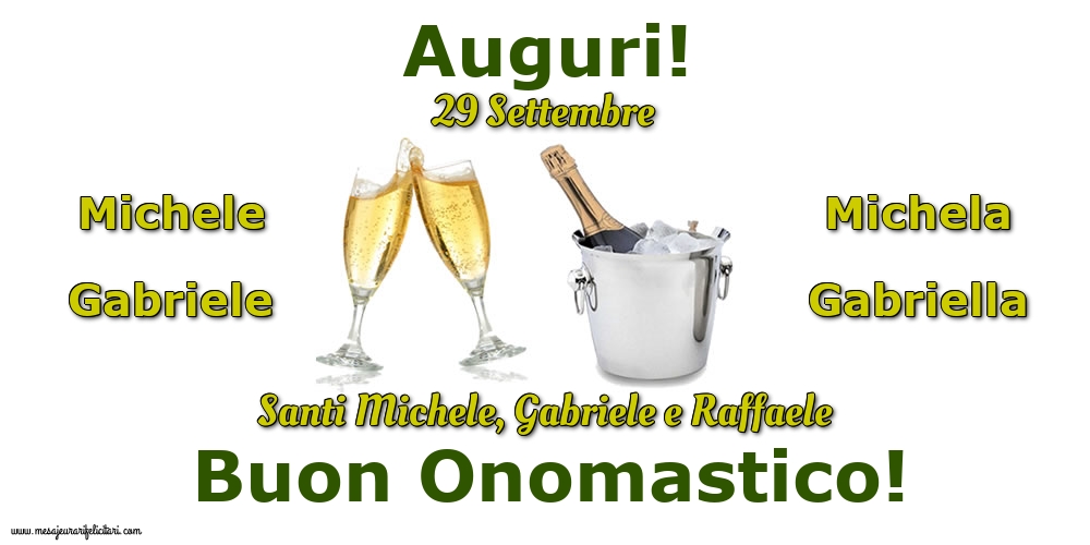Cartoline di Santi Michele, Gabriele e Raffaele - 29 Settembre - Santi Michele, Gabriele e Raffaele - messaggiauguricartoline.com