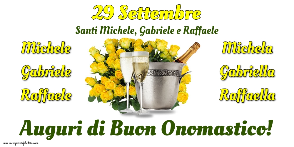29 Settembre - Santi Michele, Gabriele e Raffaele