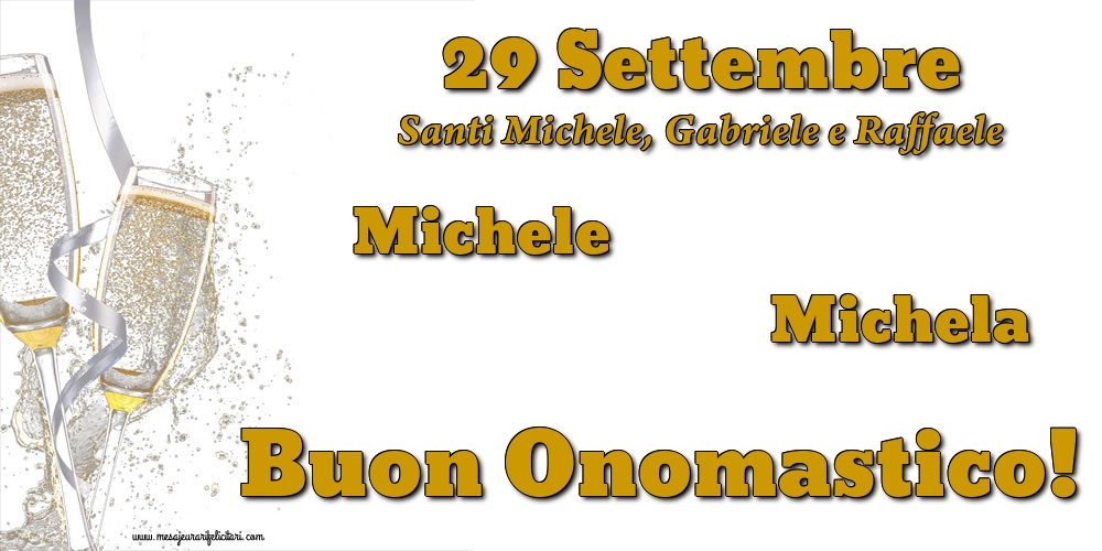 29 Settembre - Santi Michele, Gabriele e Raffaele