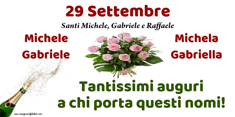 29 Settembre - Santi Michele, Gabriele e Raffaele