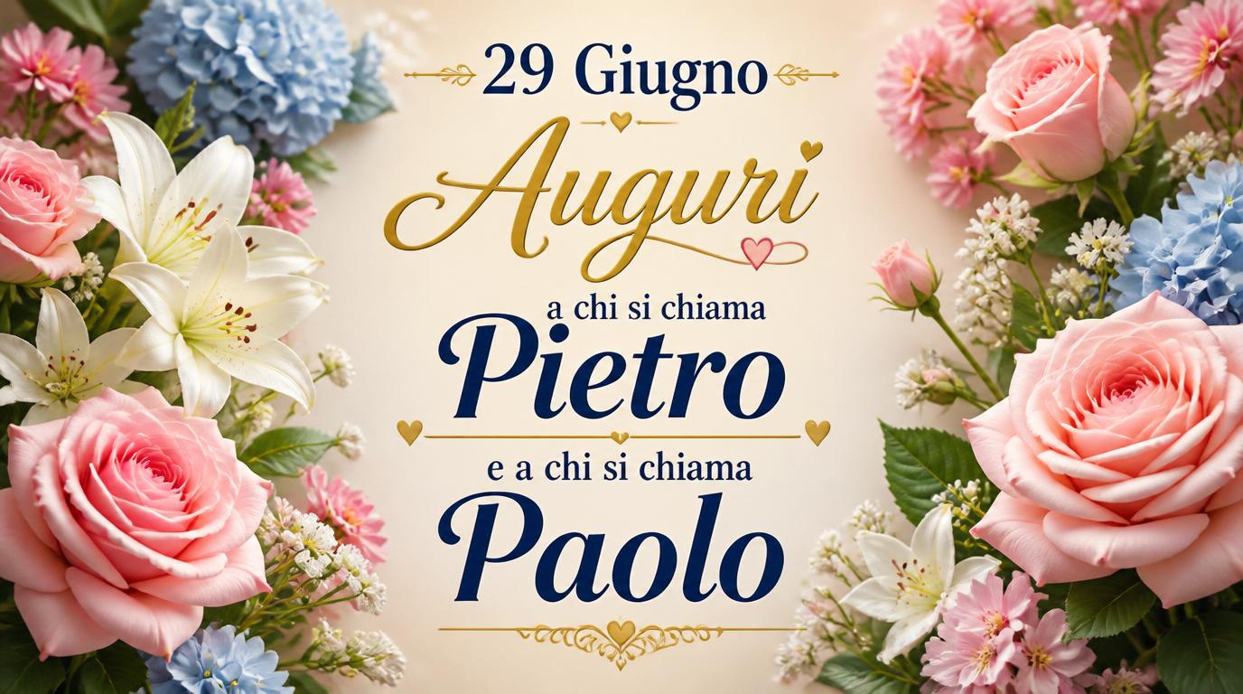 29 Giugno Auguri a chi si chiama Pietro e a chi si chiama Paolo